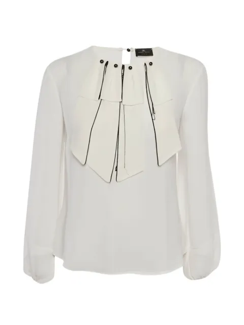 Elisabetta Franchi crepe trim-detail top White 1262393