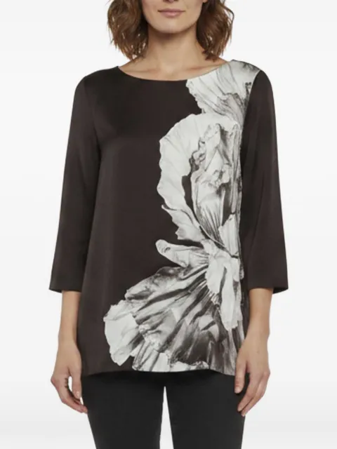 Escada Pre-Owned Sport floral-print long-sleeve blouse Black 1346320