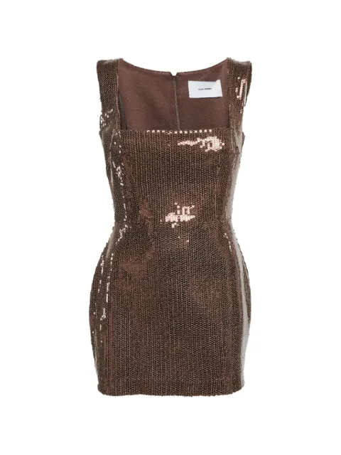 Alex Perry Portrait sequin mini dress Brown 1304262