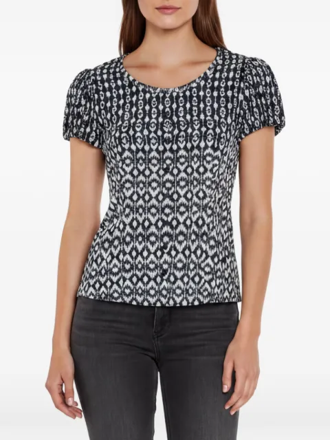 Max Mara printed pleated top Black 1346524