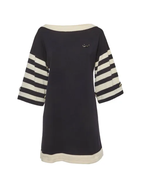 CHANEL Pre-Owned striped mini dress Blue 1332849