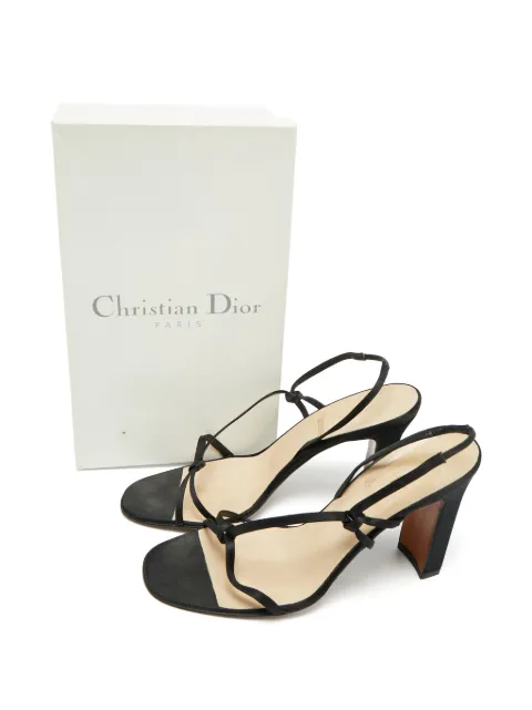 Christian Dior Pre-Owned Safari slingback sandals Black 1261551