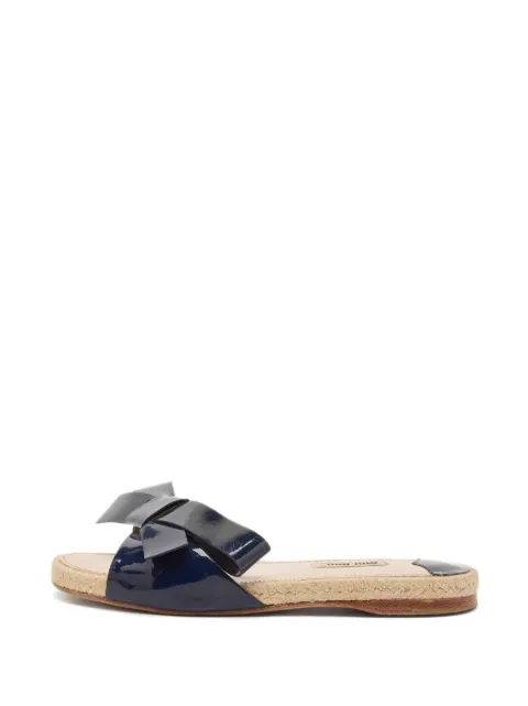 Miu Miu Pre-Owned bow-detail espadrilles Blue 1330850