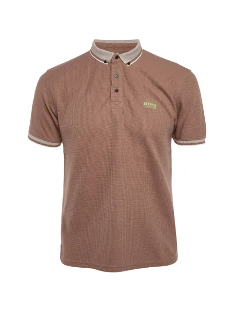 BOSS mesh jersey polo shirt Brown 1288543