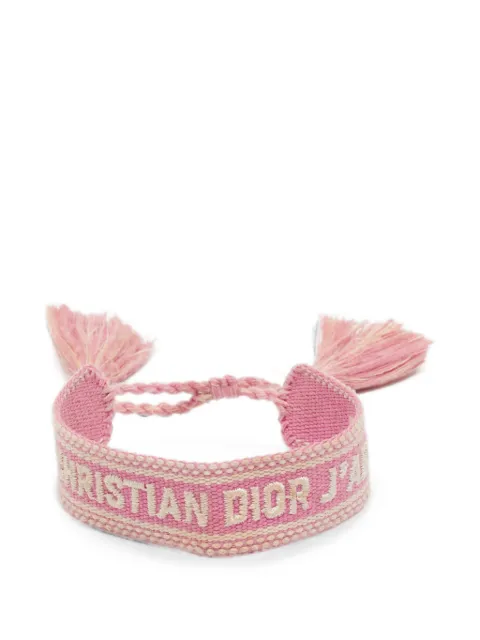 Christian Dior Pre-Owned J'Adior woven bracelet Pink 1358943