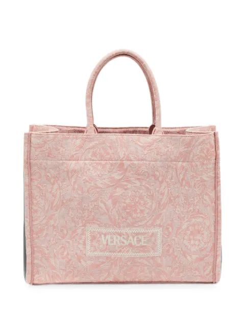 Versace Pre-Owned Athena Barocco jacquard tote bag Pink 1342498