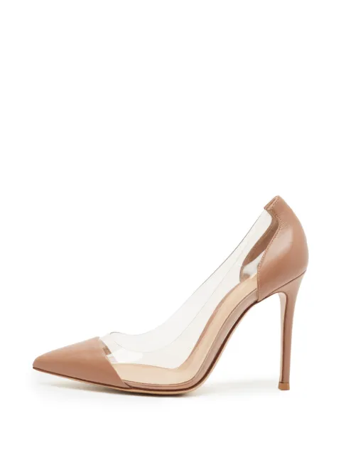 Gianvito Rossi Plexi leather pumps White 1348316