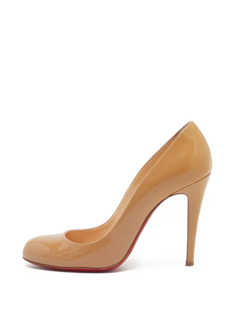 Christian Louboutin Pre-Owned Simple patent-leather pumps Neutrals 1331056
