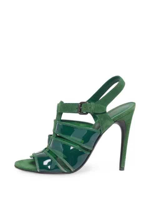 Bottega Veneta Pre-Owned strappy slingback heeled sandals Green 1305441