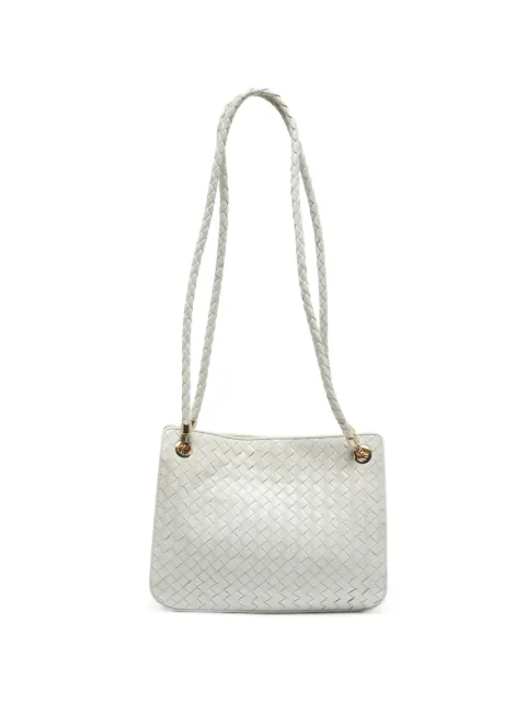 Bottega Veneta Pre-Owned Intrecciato-weave leather shoulder bag White 1280755