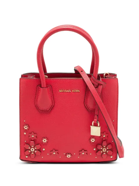 Michael Kors Vintage Mercer floral-embellished tote bag Red 1349118