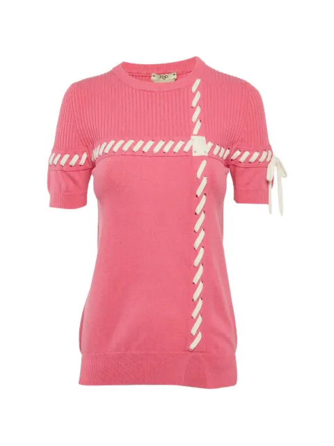 Fendi Pre-Owned bow-detail sweater Pink 1278863