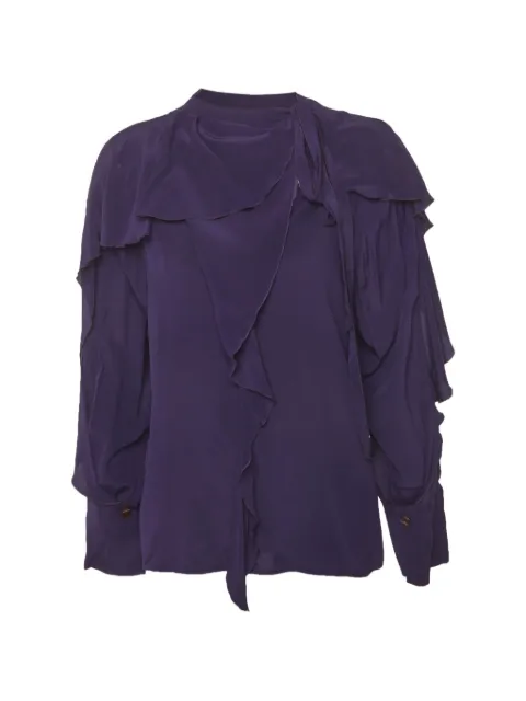 Victoria Beckham ruffle tie-detail blouse Purple 1337961