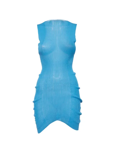 Bottega Veneta Pre-Owned 2020 ribbed-knit sleeveless dress Blue 1290053