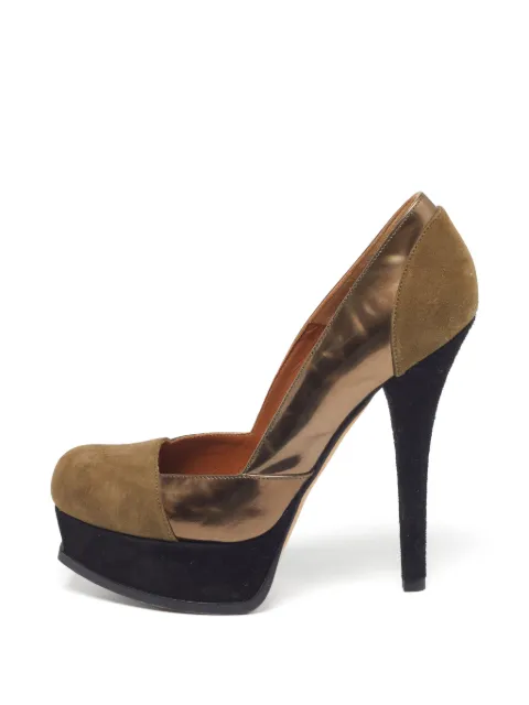 Fendi Pre-Owned Fendista platform pumps Gold 1288610
