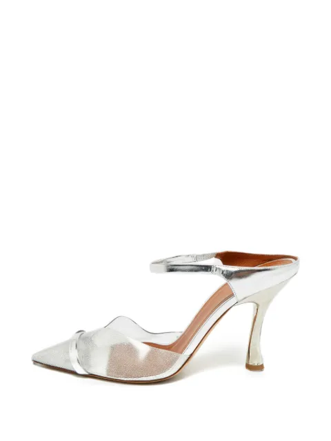 Malone Souliers Iona pointed-toe mules Silver 1276257