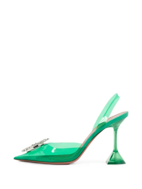 Amina Muaddi Begum heeled pumps Green 1350949