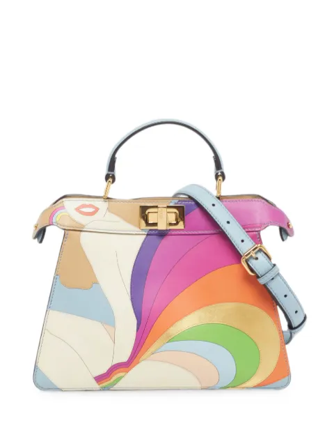 Fendi Pre-Owned 2022 small Peekaboo ISeeU tote bag Blue 1293315