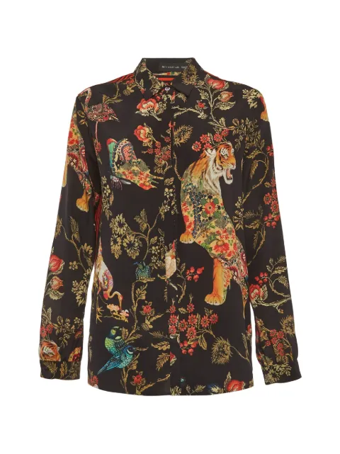 Etro Pre-Owned floral-print silk shirt Black 1312080
