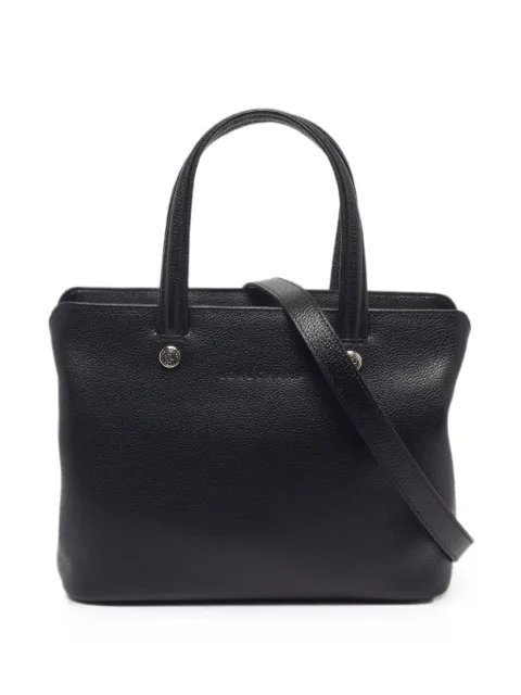 Longchamp Le Foulonne leather tote bag Black 1293356