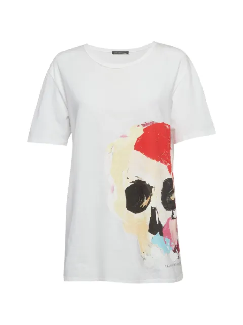 Alexander McQueen Pre-Owned Skull-print crew-neck T-shirt White 1309308