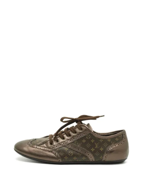 Louis Vuitton Pre-Owned Monogram panelled sneakers Brown 1270645