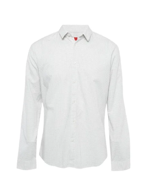 BOSS GREEN HUGO BOSS long-sleeve textured shirt White 1276273