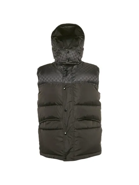 Gucci Pre-Owned GG jacquard down gilet Black 1258119