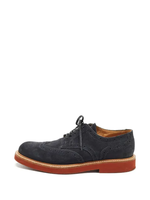 Louis Vuitton Pre-Owned lace-up suede derby shoes Blue 1290978