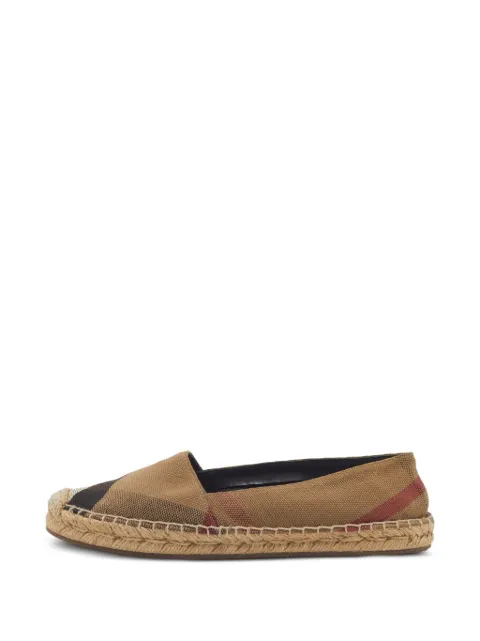 Burberry Pre-Owned Nova Check canvas espadrilles Brown 1357820