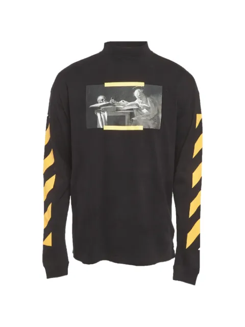 Off-White Pre-Owned Caravaggio mock-neck T-shirt Black 1289632