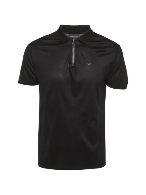 Emporio Armani Pre-Owned zip-up T-shirt Black 1306091