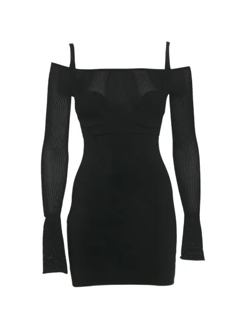 Dion Lee mesh-panel corset-style mini dress Black 1277183