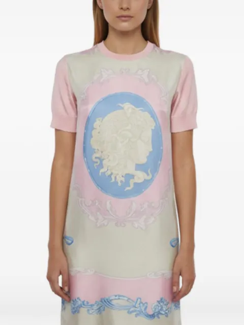 Versace Pre-Owned printed jersey dress Pink 1343655