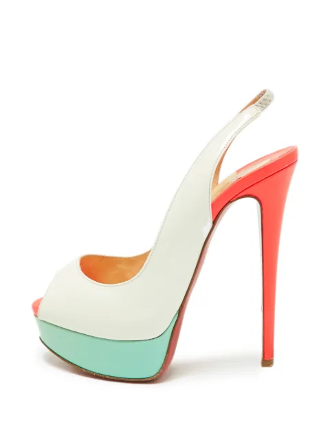 Christian Louboutin Pre-Owned Lady Peep platform sandals White 1359652