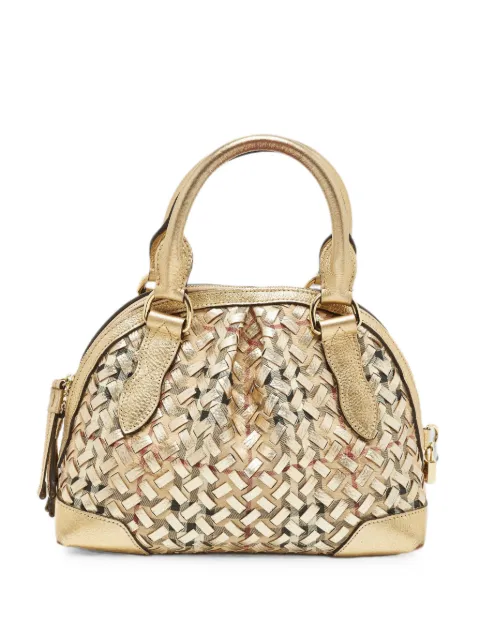 Burberry Pre-Owned small Thornley Haymarket satchel bag Gold 1278893