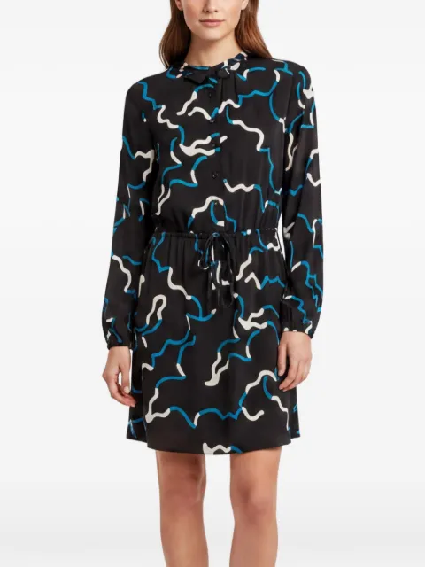 DVF Diane von Furstenberg Diane Von Furstenberg Black Abstract Print Stretch Crepe Lindi Mini Dress M Black 1360322
