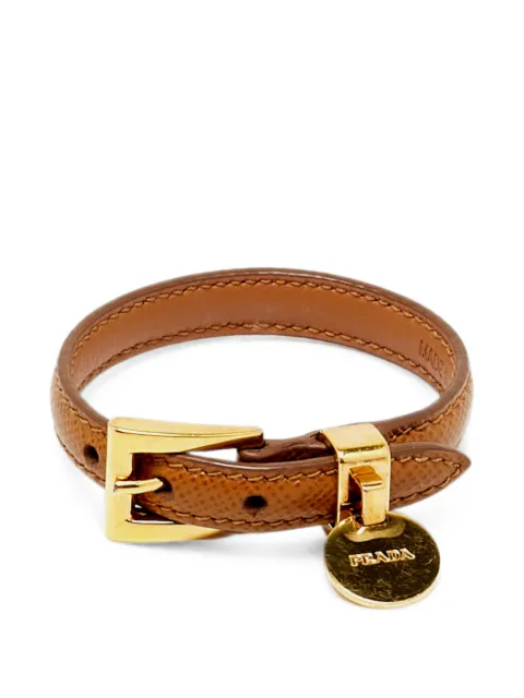 Prada Pre-Owned leather bracelet Brown 1339016