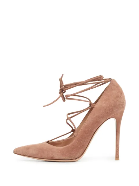 Gianvito Rossi pointed-toe suede pumps Neutrals 1314035