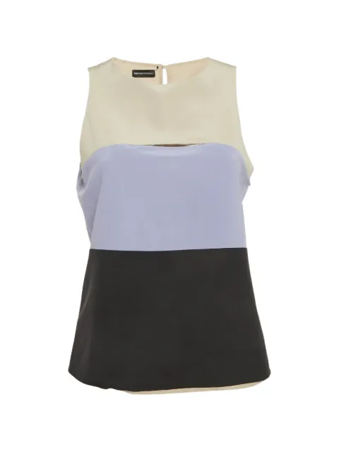 Emporio Armani Pre-Owned striped sleeveless top Black 1300208