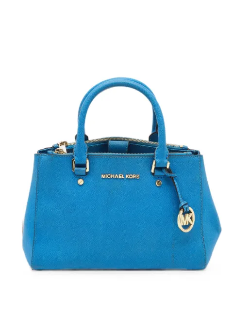 Michael Kors Vintage small Sutton Saffiano leather satchel bag Blue 1348315