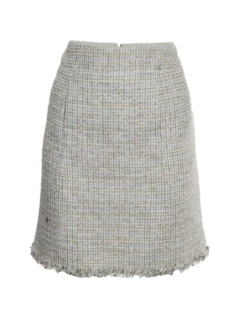 CHANEL Pre-Owned tweed mini skirt Blue 1333010