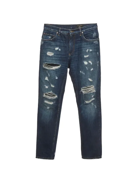 Dolce & Gabbana Pre-Owned distressed loose-fit jeans Blue 1308524