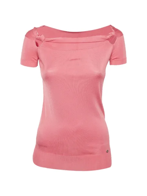 Gucci Pre-Owned knot-detail short-sleeve top Pink 1315822