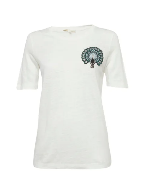 Maje Peacock patch T-shirt White 1281501