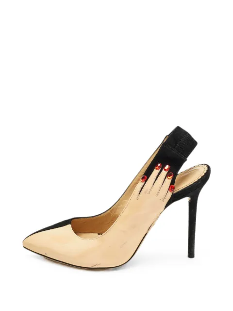 Charlotte Olympia hand-design slingback pumps Neutrals 1288734