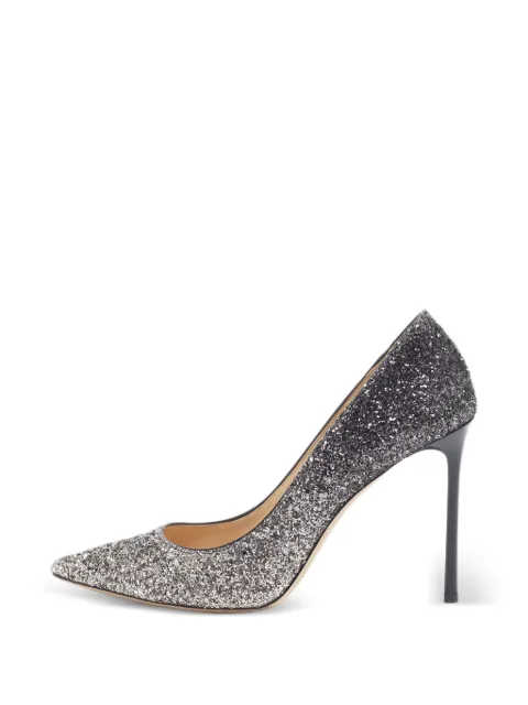 Jimmy Choo Pre-Owned Romy glitter pumps Silver 1328905