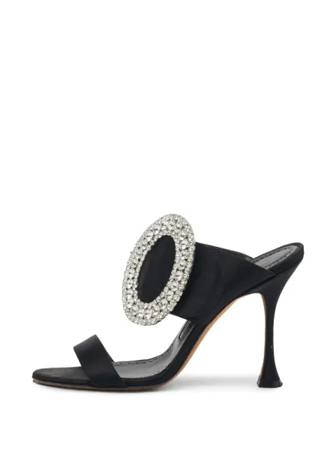 Manolo Blahnik Fibiona crystal-embellished sandals Black 1277072