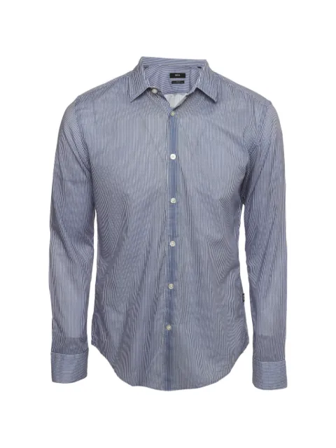 BOSS striped slim-fit shirt Blue 1332968