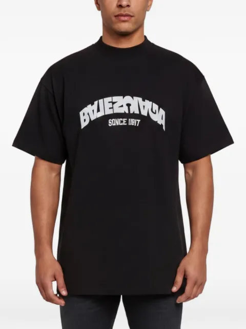 Balenciaga Pre-Owned logo-embroidered T-shirt Black 1358836